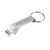 Sleutelhanger OpenUp opener.  zilver
