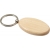 Ovale houten sleutelhanger bruin
